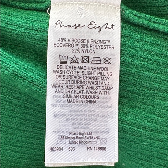 PHASE EIGHT Green Women's Ribbed Sweater - Picture 11 of 13